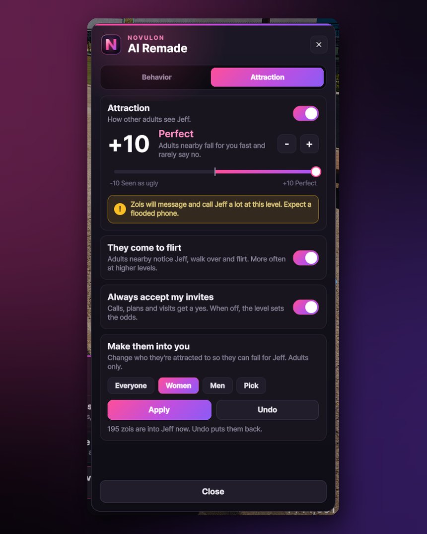 AI Remade, Attraction tab