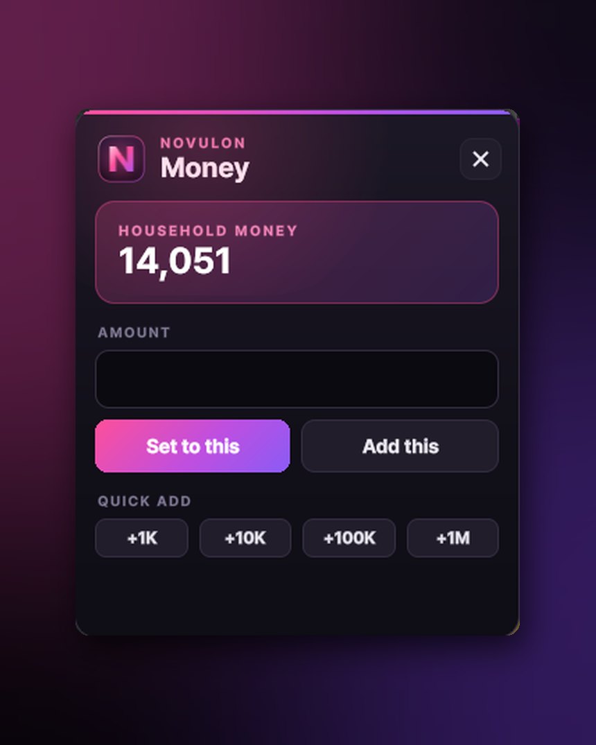 The right-click money menu